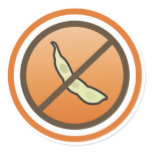 Adesivo: Símbolo Sem Soja Round Sticker