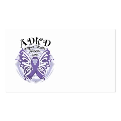 ADHD Butterfly 3 Business Card Templates by fightcancertees