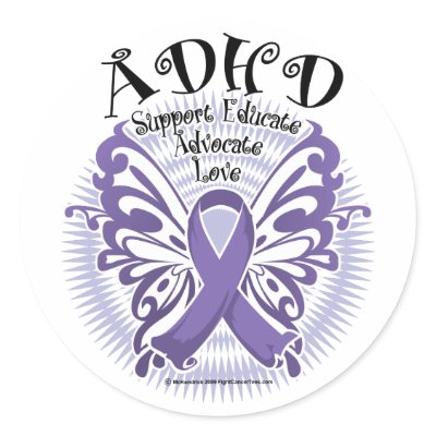 ADHD Butterfly 3 Sticker by fightcancertees