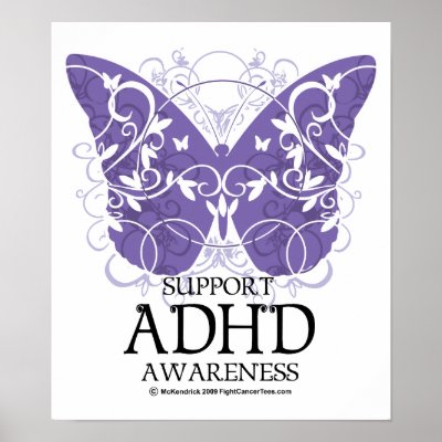 ADHD Butterfly Poster by fightcancertees