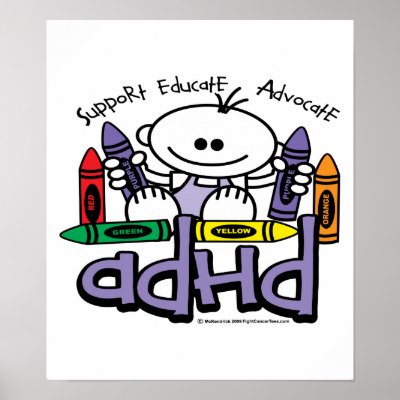 ADHD CRAYONS POSTER by fightcancertees
