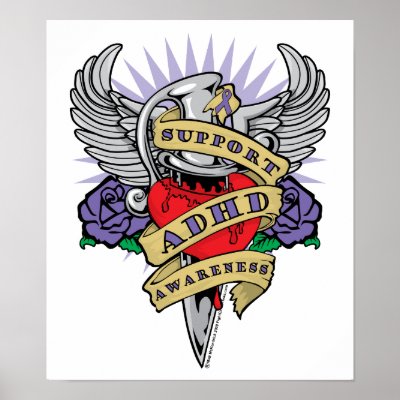ADHD Dagger Poster by fightcancertees