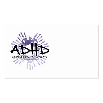 ADHD Handprint Business Cards by fightcancertees