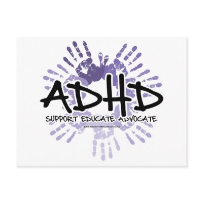 ADHD Handprint Postcards by fightcancertees