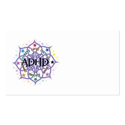 ADHD Lotus Tribal Business Card Templates by fightcancertees