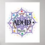 ADHD Lotus Tribal Poster