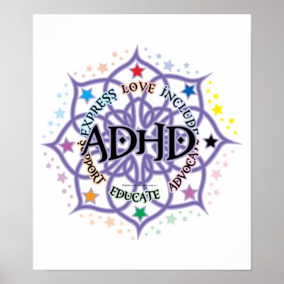 ADHD Lotus Tribal Poster by fightcancertees