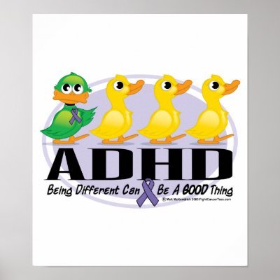 ADHD Ugly Duckling Poster by fightcancertees