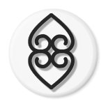 Adinkra - earth-BW Refrigerator Magnets