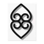 Adinkra - earth-BW Postcard