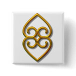 Adinkra-earth-gold Pinback Buttons