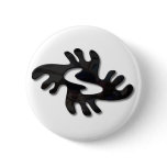 Adinkra-peace-shiny black pinback buttons