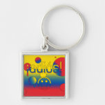 ¡Adiós! Ecuador Flag Colours Pop Art Keychains