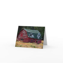 Adirondack barn note card