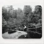 Adirondack Canoe Fishing Mouse Pad