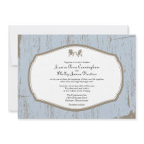 Adirondack Chairs Rustic Wedding Personalised Invitations