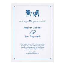 Adirondack Chairs Wedding Announcement