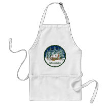 Adirondack Winter Cabin Apron