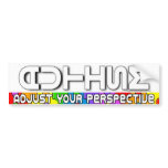 Adjust Your Perspective bumper stickers