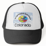 Adjustable black cap, white panel, mountain logo hats