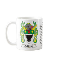 Adkins Family Coat of Arms mug