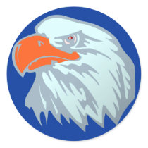 Adler eagle Kopf head Runder Sticker