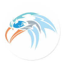 Adler Kopf eagle head Runde Aufkleber