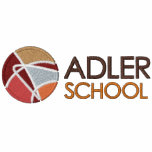 Adler School Zippered Hoodie w/ Embroidered Logo