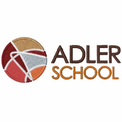 Adler School Zippered Hoodie w/ Embroidered Logo by Adler_School