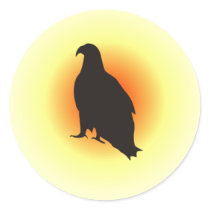 Adler Silhouette Runder Sticker