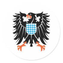 Adler Wappen Bayern eagle crest Bavaria Runder Aufkleber