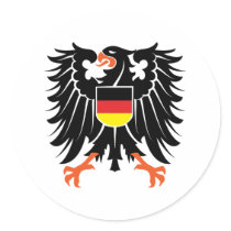 Adler Wappen Deutschland eagle crest Germany Runde Sticker