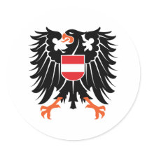 Adler Wappen Österreich eagle crest Austria Runde Aufkleber
