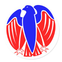 Adler Wappen USA eagle crest United States Runder Aufkleber