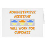 Admin Asst ... Will Work For Cupcakes Cards