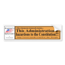 Admin haz constitut Y Bumper Stickers