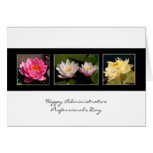 Admin Pro Day Water Lilies 3 pics blank front ,... Card