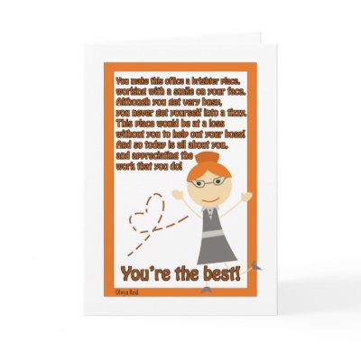Admin Professionals Day with Verse Greeting Cards by purplepumpkin