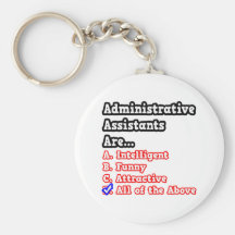 Administrative Assistant Quiz...Joke Keychains