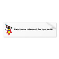 Administrative Professional Super Hero (African Am Bumper Sticker