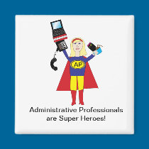 Administrative Professional Super Hero Magnet magnets
