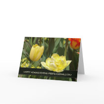 Administrative Professionals Day-Yellow Tulips Greeting Cards