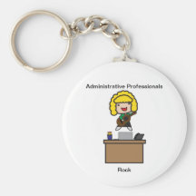 Administrative Professionals Rock (Blonde) Key Chain