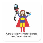 Administrative Professionals Super Hero Sticker