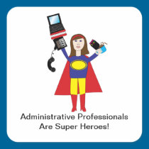 Administrative Professionals Super Hero Sticker stickers
