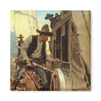 Admirable Outlaw by NC Wyeth Fridge Magnets