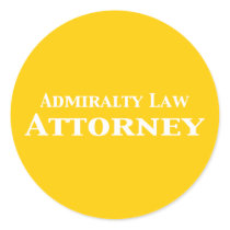Admiralty Law Attorney Gifts Round Stickers