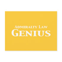Admiralty Law Genius Gifts Postcard