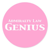 Admiralty Law Genius Gifts Round Stickers