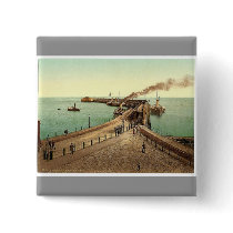 Admiralty Pier, Dover, England rare Photochrom Button